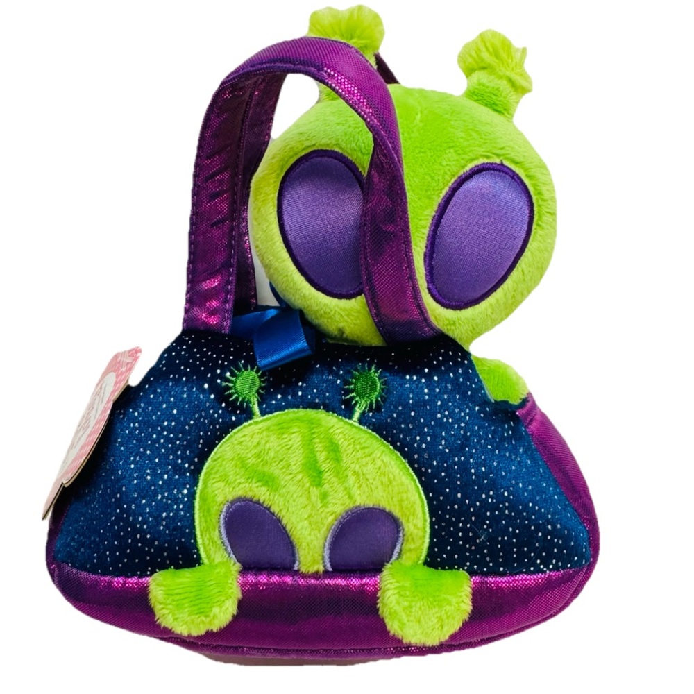 Pet Carrier Fancy Pals - Peek-A-Boo Alien 7” Soft Plush Toy Green NEW! - Picture 2 of 8